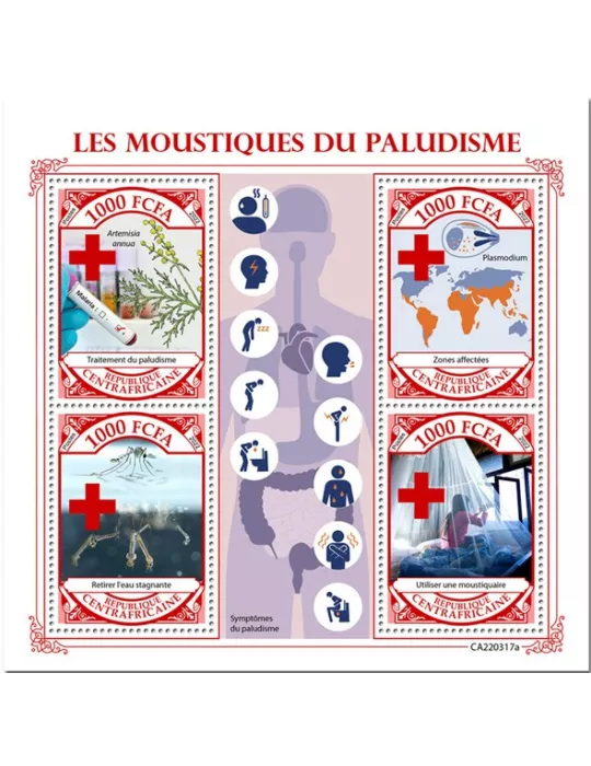 n° 9165/9168 - Timbre CENTRAFRIQUE Poste