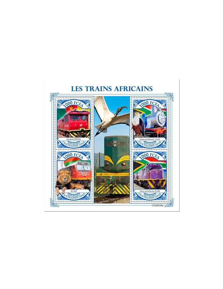 n° 9177/9180 - Timbre CENTRAFRIQUE Poste