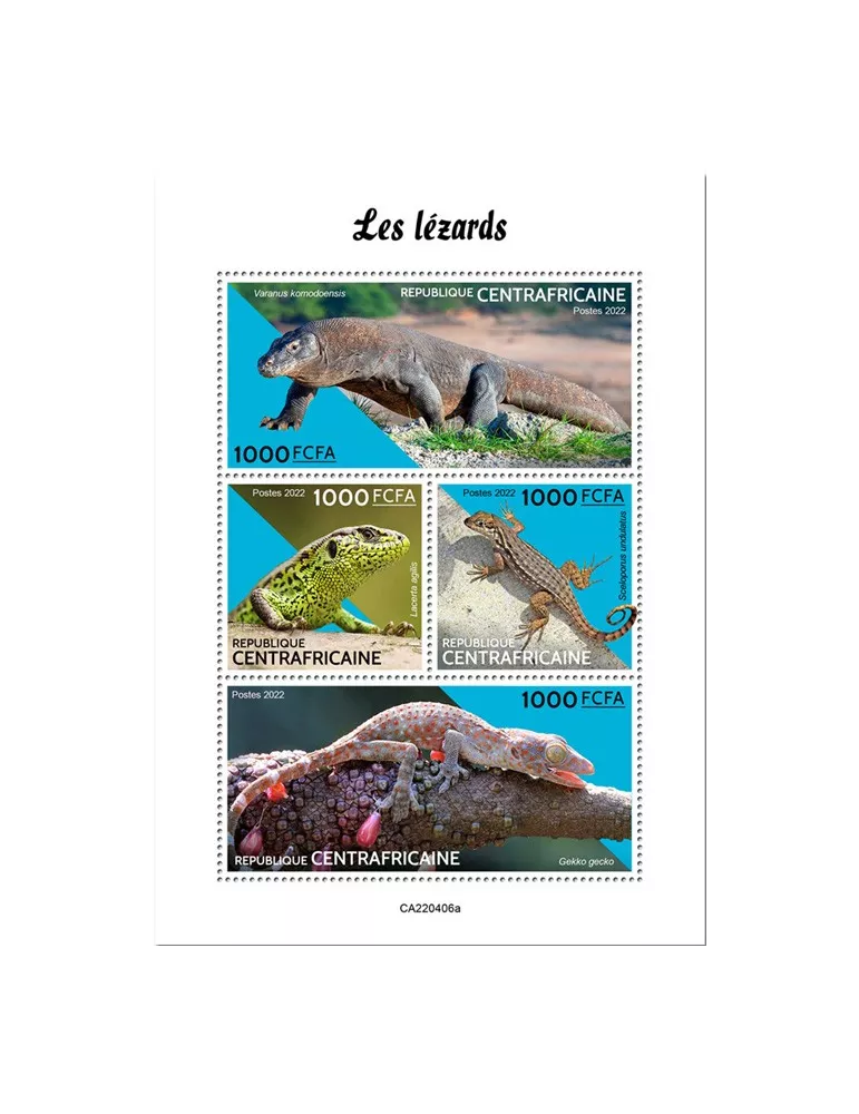 n° 9292/9295 - Timbre CENTRAFRIQUE Poste