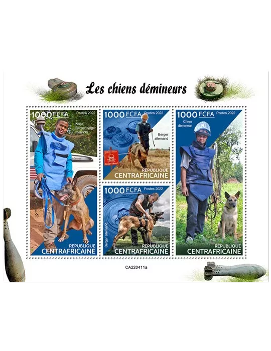 n° 9312/9315 - Timbre CENTRAFRIQUE Poste