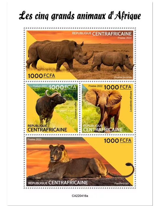 n° 9332/9335 - Timbre CENTRAFRIQUE Poste