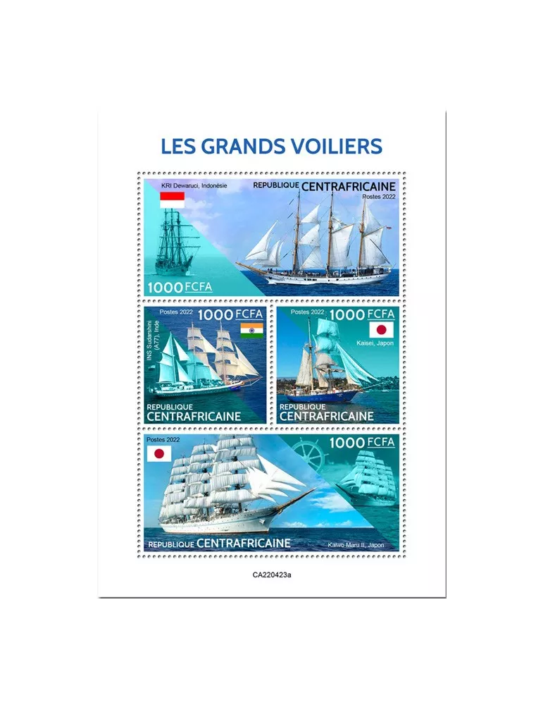 n° 9360/9363 - Timbre CENTRAFRIQUE Poste