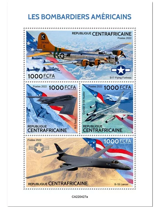 n° 9376/9379 - Timbre CENTRAFRIQUE Poste