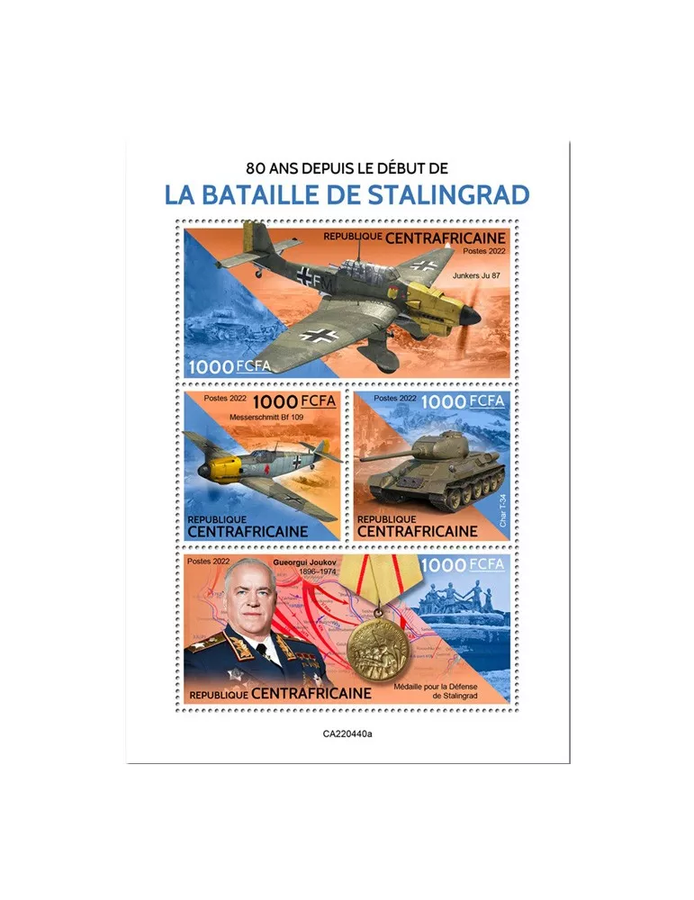 n° 9428/9431 - Timbre CENTRAFRIQUE Poste