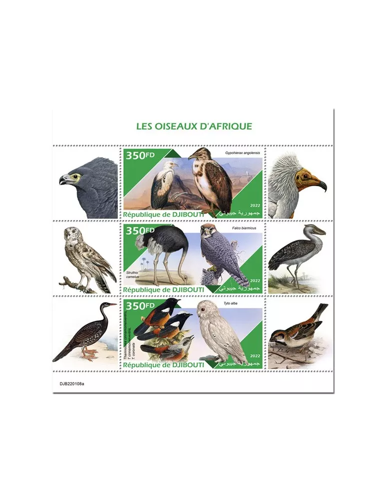 n° 3863/3865 - Timbre DJIBOUTI Poste