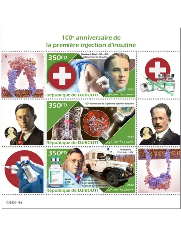 n° 3896/3898 - Timbre DJIBOUTI Poste