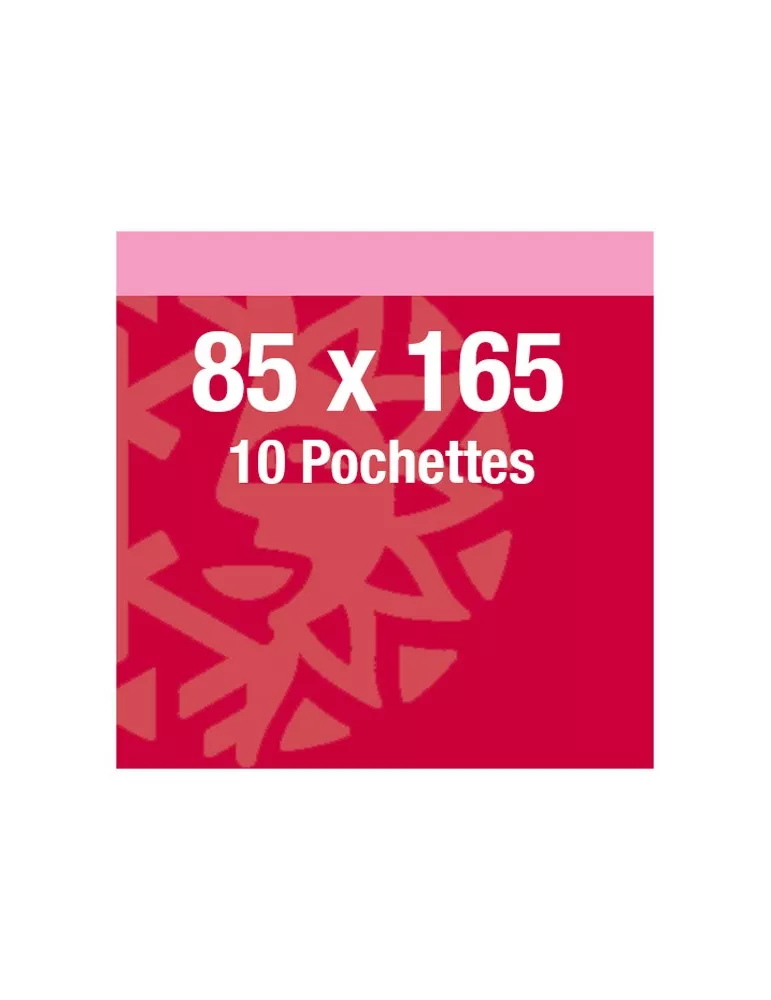 Pochettes double soudure - Lxh:85x165 mm (Fond noir)