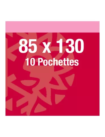 Pochettes double soudure - Lxh: 85x130 mm (Fond noir)