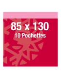 Pochettes double soudure - Lxh: 85x130 mm (Fond noir)