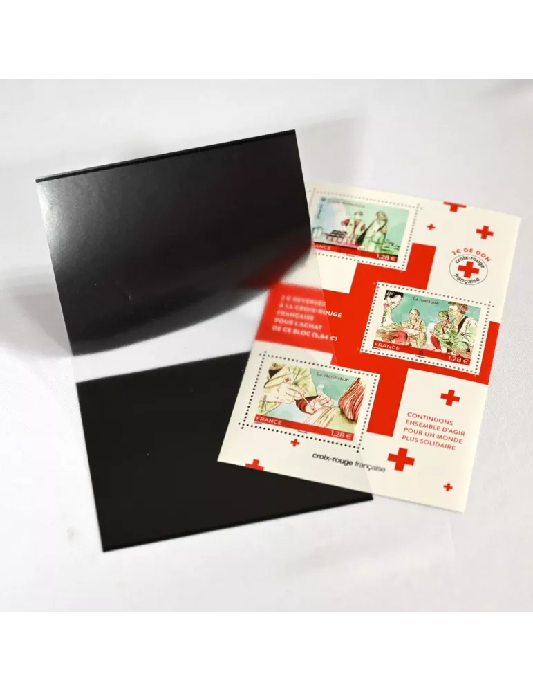Pochettes double soudure - Lxh: 85x130 mm (Fond noir)