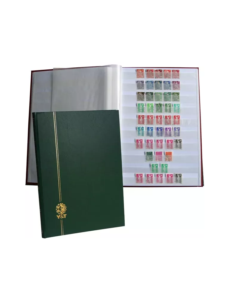 PERFECTA : Classeur fixe pour timbres (Grand modèle-Pages Blanches-32p.)