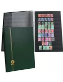 PERFECTA : Classeur fixe pour timbres (Grand modèle-Pages Noires-32p.)