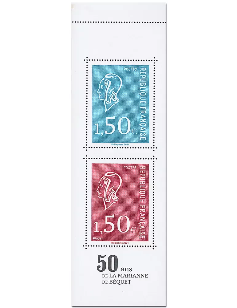 n° 1529 - Timbre France Carnets Divers (50 ans de la Marianne de Becquet)