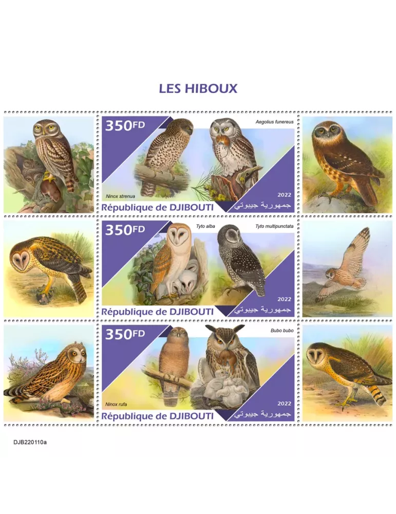 n° 3869/3871 - Timbre DJIBOUTI Poste