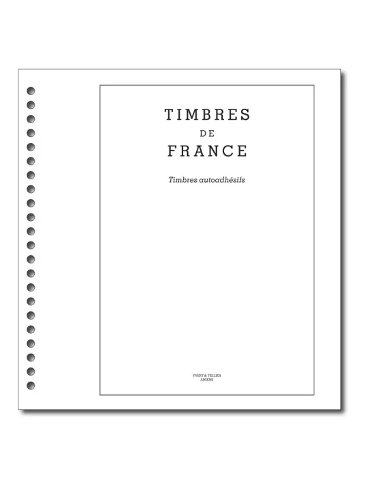 PAGES TITRE SC TIMBRES DE FRANCE : TIMBRES-AUTOADHESIFS (x10)