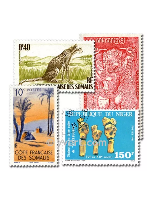 COMMUNAUTE FRANCAISE : pochette de 2000 timbres (Oblitérés)