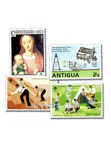 ANTIGUA ET BARBUDA : pochette de 25 timbres (Oblitérés)