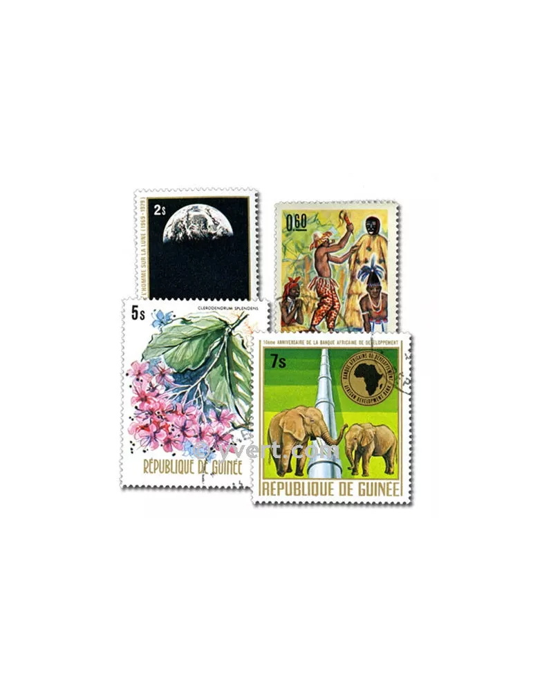 GUINEE FRANCAISE : pochette de 400 timbres (Oblitérés)