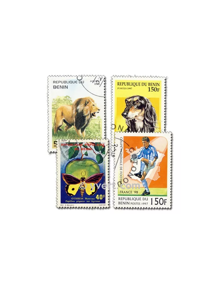 BENIN : pochette de 100 timbres (Oblitérés)