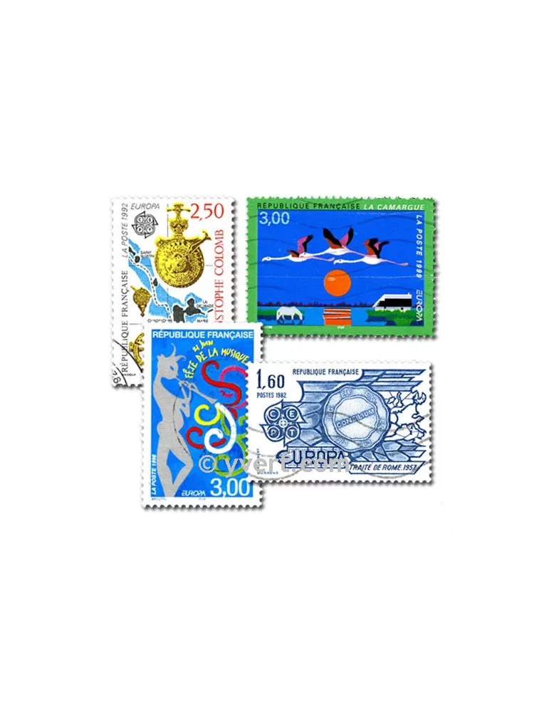 EUROPA CEPT : pochette de 50 timbres (Oblitérés)