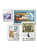 MONDE ENTIER : pochette de 5000 timbres (Oblitérés)