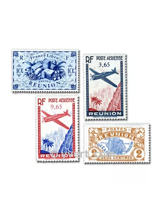 REUNION CFA : pochette de 50 timbres (Oblitérés)