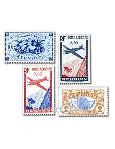 REUNION CFA : pochette de 100 timbres (Oblitérés)