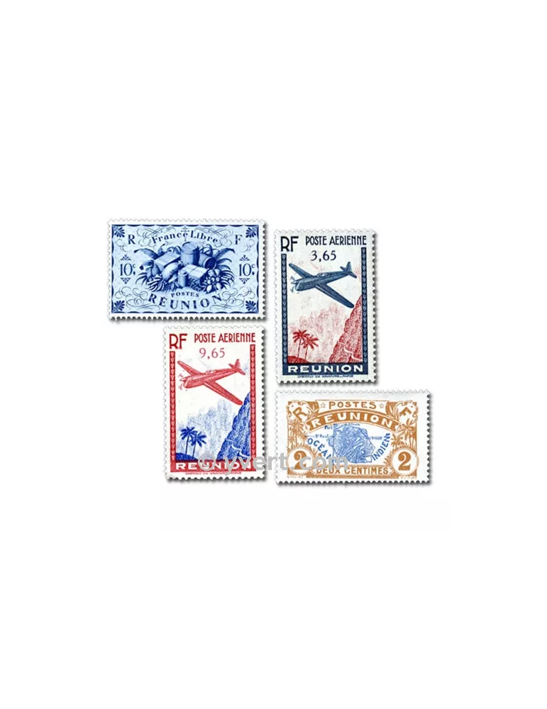 REUNION CFA : pochette de 100 timbres (Oblitérés)
