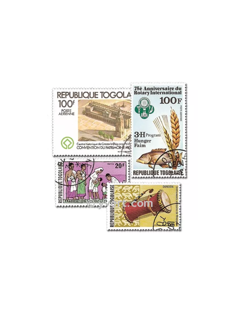TOGO : pochette de 200 timbres (Oblitérés)