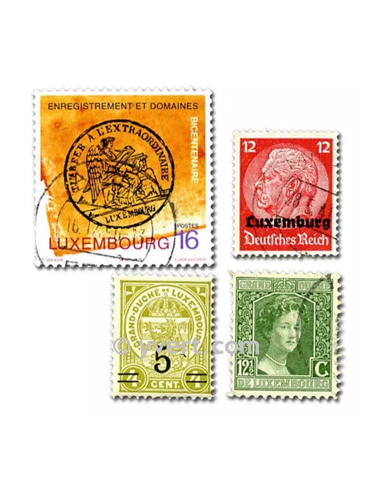 LUXEMBOURG : pochette de 100 timbres (Oblitérés)