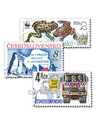 TCHECOSLOVAQUIE : pochette de 200 timbres (Oblitérés)