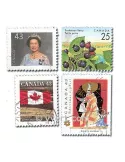 CANADA : pochette de 300 timbres (Oblitérés)