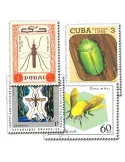 INSECTES : pochette de 300 timbres (Oblitérés)