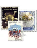 VOITURES MERCEDES : pochette de 25 timbres (Oblitérés)