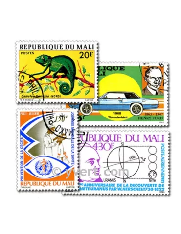 MALI : pochette de 100 timbres (Oblitérés)