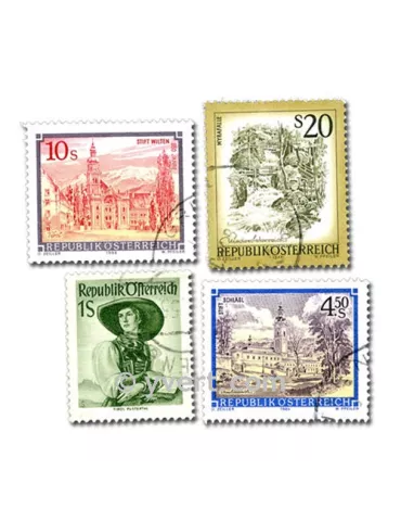 AUTRICHE : pochette de 200 timbres (Oblitérés)