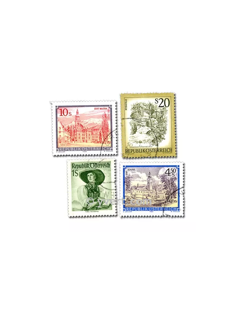 AUTRICHE : pochette de 200 timbres (Oblitérés)
