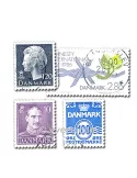 DANEMARK : pochette de 200 timbres (Oblitérés)