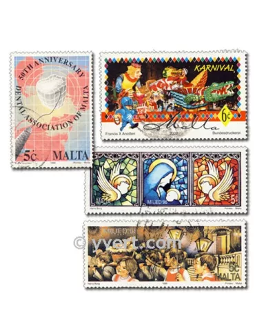 MALTE : pochette de 200 timbres (Oblitérés)