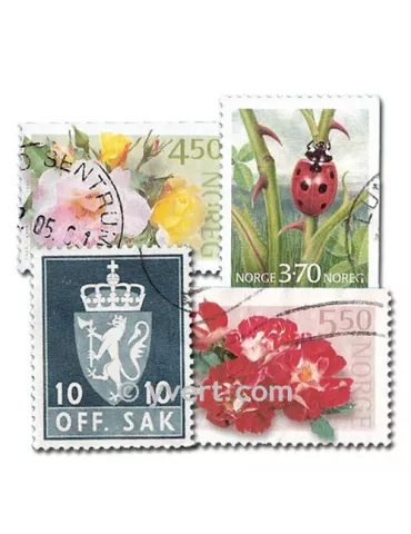 NORVEGE : pochette de 300 timbres (Oblitérés)