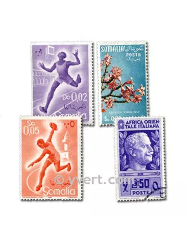 POSS ITALIENNES : pochette de 100 timbres (Oblitérés)