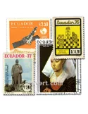 EQUATEUR : pochette de 100 timbres (Oblitérés)