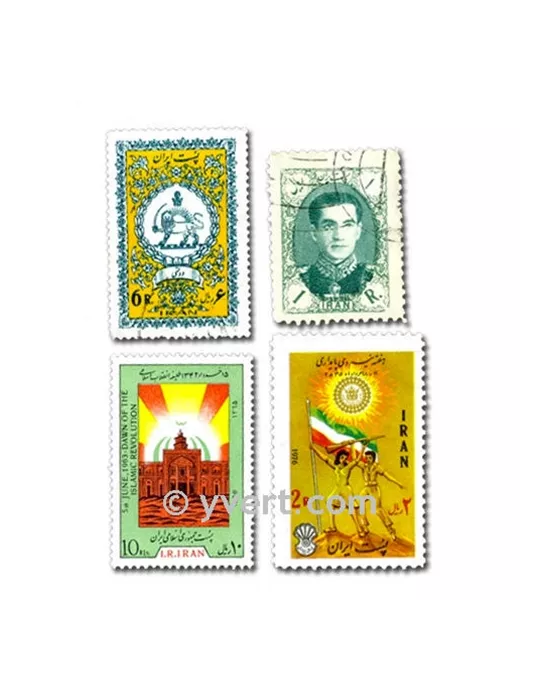 IRAN : pochette de 200 timbres (Oblitérés)