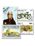 MOTOS : pochette de 100 timbres (Oblitérés)