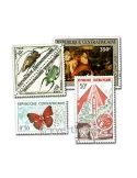 CENTRAFRIQUE : pochette de 200 timbres (Oblitérés)