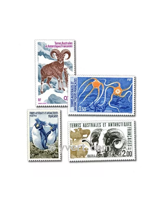 TERRES AUSTRALES : pochette de 25 timbres (Oblitérés)