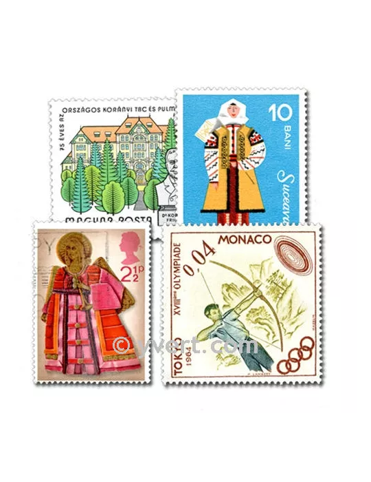 EUROPE : pochette de 2000 timbres (Oblitérés)