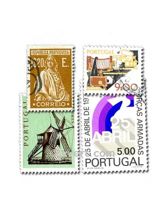 PORTUGAL : pochette de 500 timbres (Oblitérés)