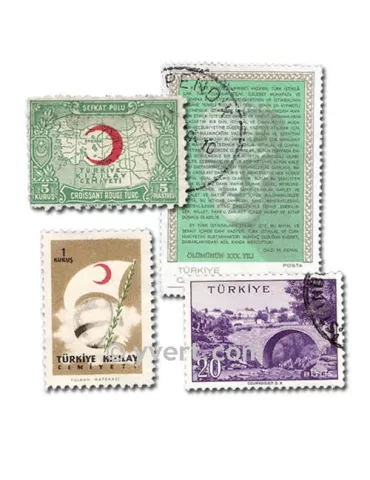 TURQUIE : pochette de 200 timbres (Oblitérés)