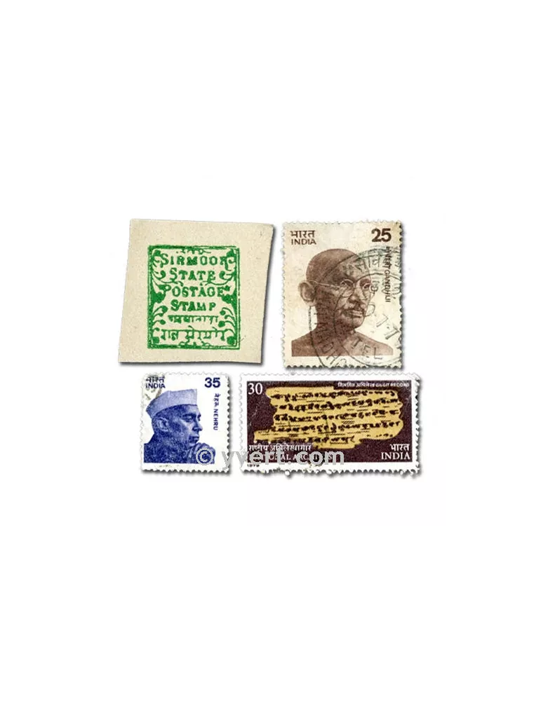 INDE : pochette de 300 timbres (Oblitérés)